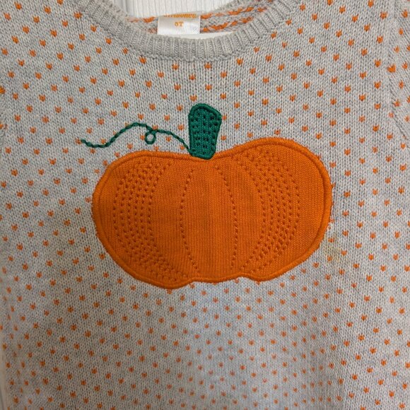 Gymboree pumpkin gray sweater dress - Picture 5 of 6